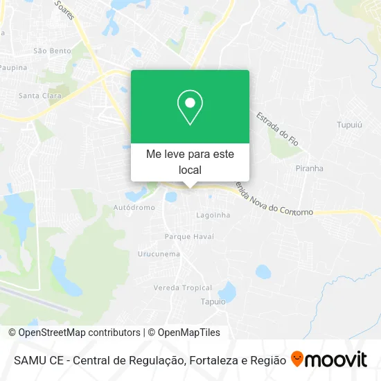 SAMU CE - Central de Regulação mapa