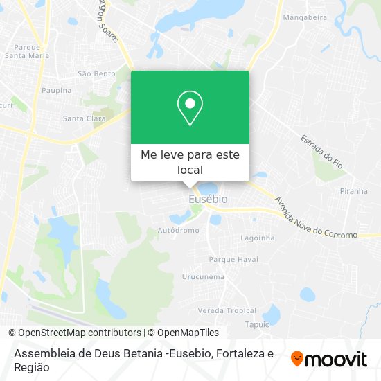 Assembleia de Deus Betania -Eusebio mapa