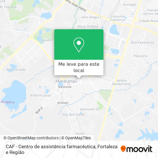 CAF - Centro de assistência farmacêutica mapa