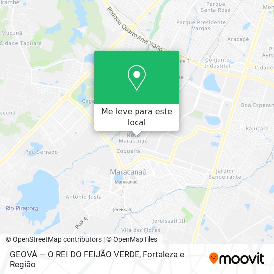GEOVÁ — O REI DO FEIJÃO VERDE mapa