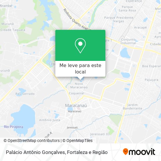 Palácio Antônio Gonçalves mapa