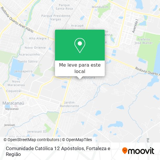 Comunidade Católica 12 Apóstolos mapa