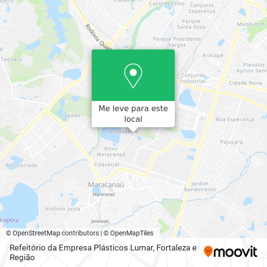 Refeitório da Empresa Plásticos Lumar mapa