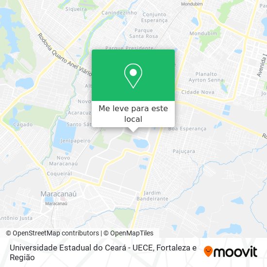 Universidade Estadual do Ceará - UECE mapa