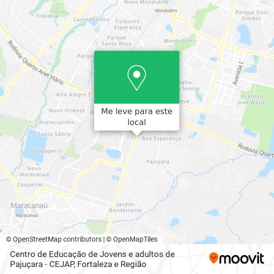 Centro de Educação de Jovens e adultos de Pajuçara - CEJAP mapa