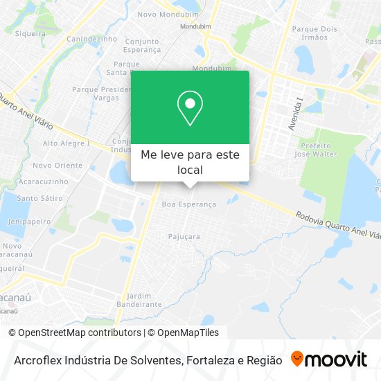 Arcroflex Indústria De Solventes mapa