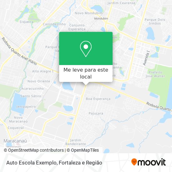Auto Escola Exemplo mapa