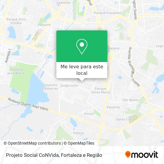 Projeto Social CoNVida mapa