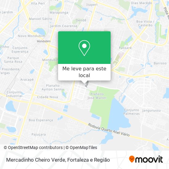 Mercadinho Cheiro Verde mapa