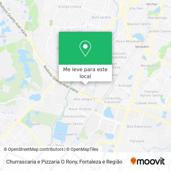Churrascaria e Pizzaria O Rony mapa