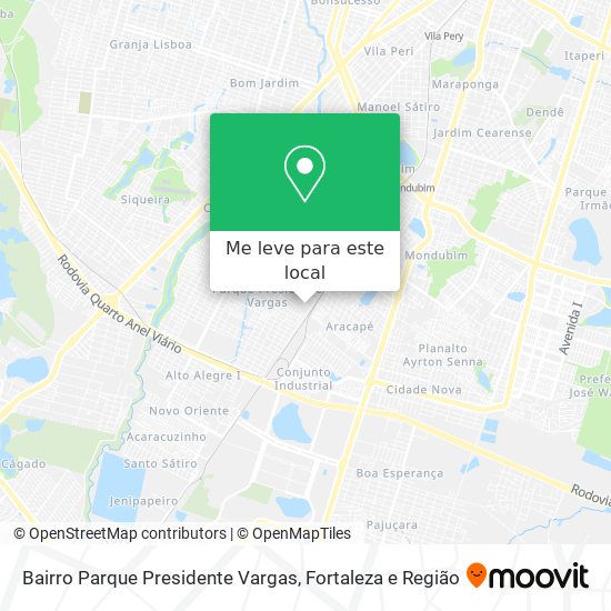 Bairro Parque Presidente Vargas mapa