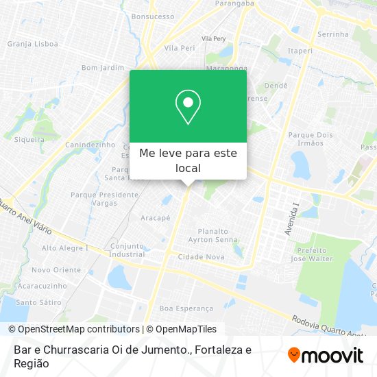 Bar e Churrascaria Oi de Jumento. mapa