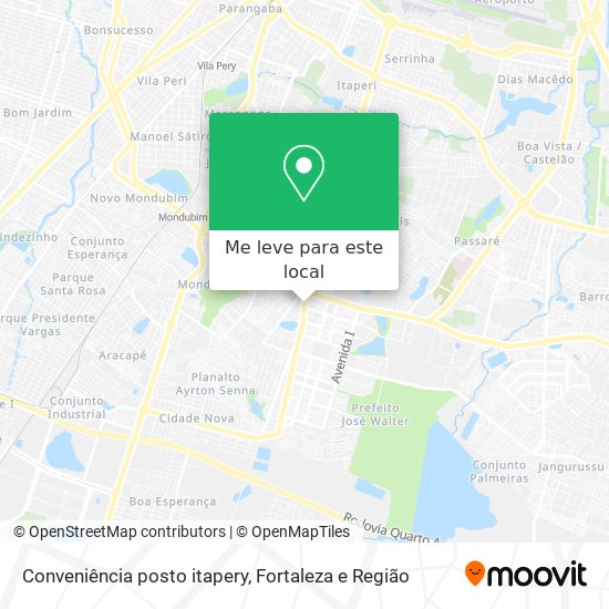 Conveniência posto itapery mapa