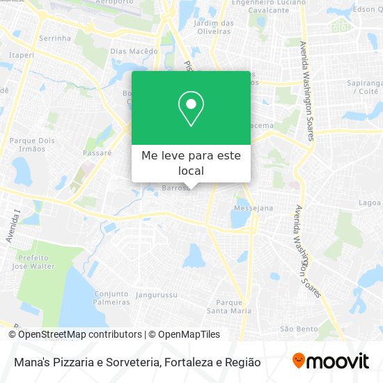 Mana's Pizzaria e Sorveteria mapa