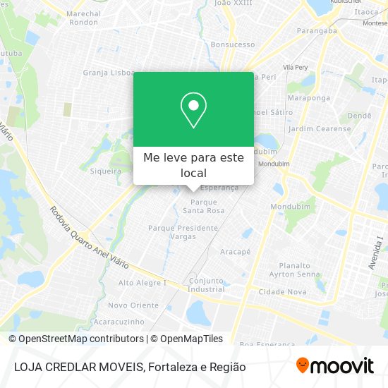 LOJA CREDLAR MOVEIS mapa