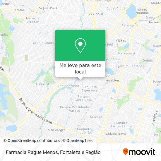 Farmácia Pague Menos mapa