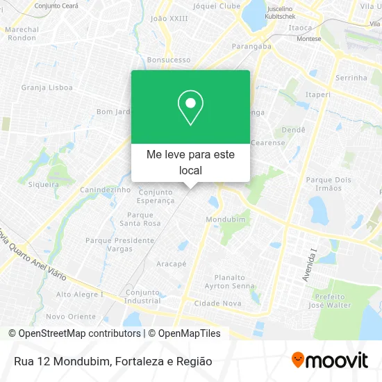 Rua 12 Mondubim mapa
