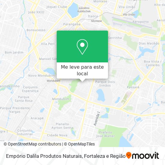 Empório Dalila Produtos Naturais mapa