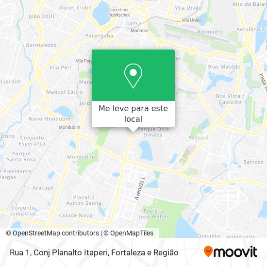 Rua 1, Conj Planalto Itaperi mapa