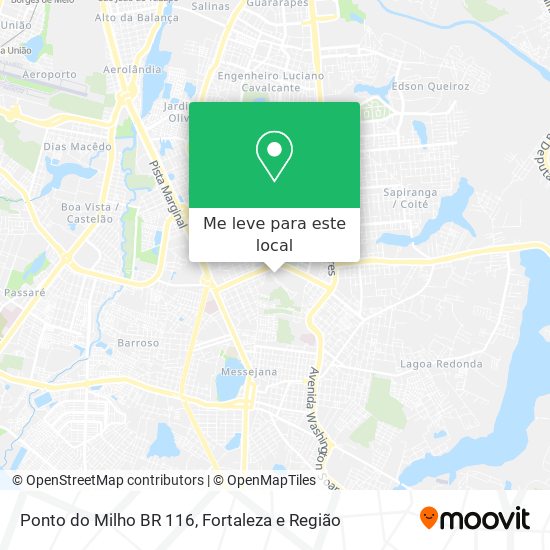 Ponto do Milho BR 116 mapa