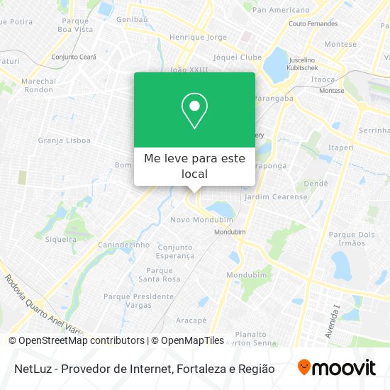 NetLuz - Provedor de Internet mapa