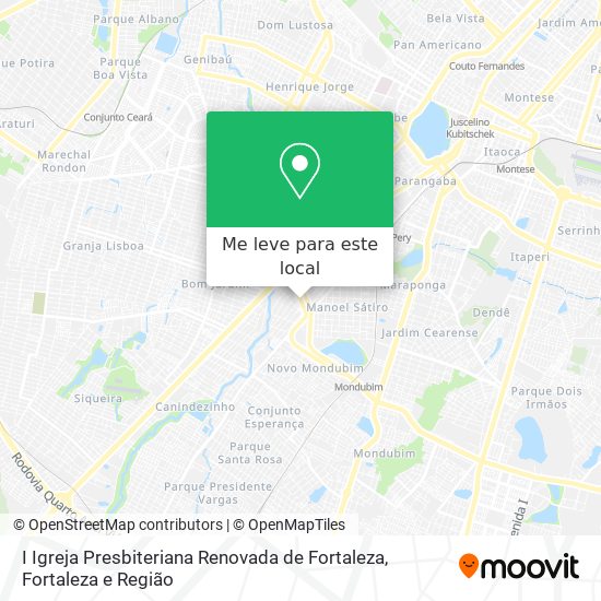 I Igreja Presbiteriana Renovada de Fortaleza mapa