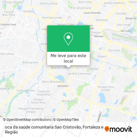 oca da saúde comunitaria Sao Cristovão mapa