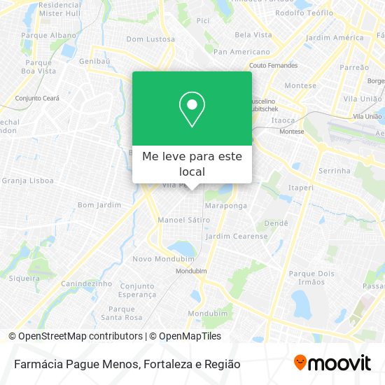Farmácia Pague Menos mapa