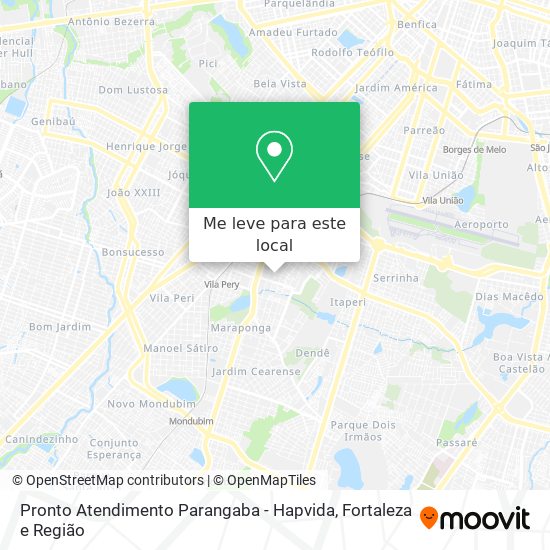 Pronto Atendimento Parangaba - Hapvida mapa