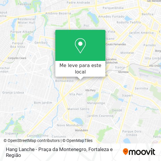 Hang Lanche - Praça da Montenegro mapa