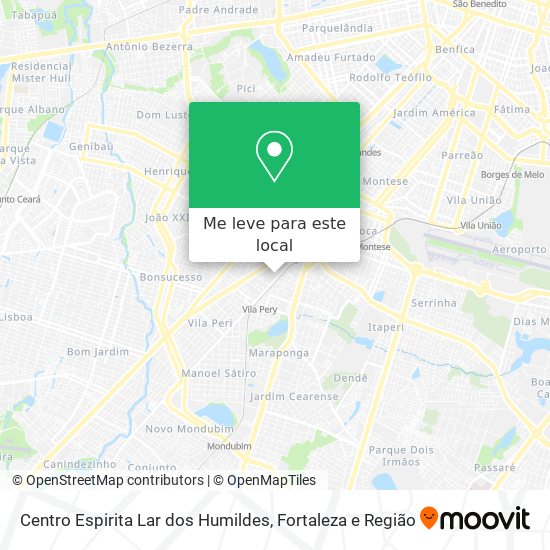 Centro Espirita Lar dos Humildes mapa