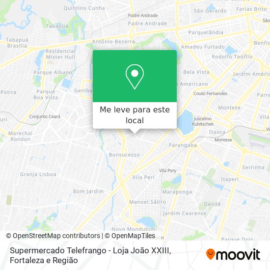 Supermercado Telefrango - Loja João XXIII mapa