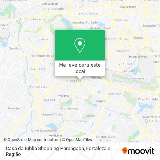 Casa da Bíblia Shopping Parangaba mapa