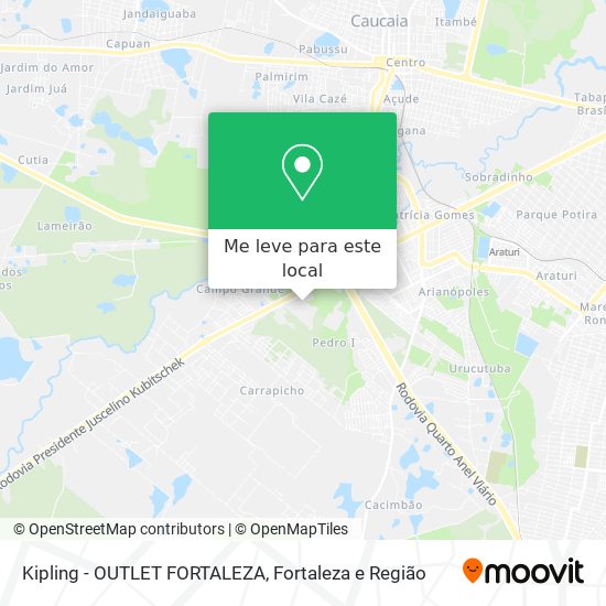 Kipling - OUTLET FORTALEZA mapa