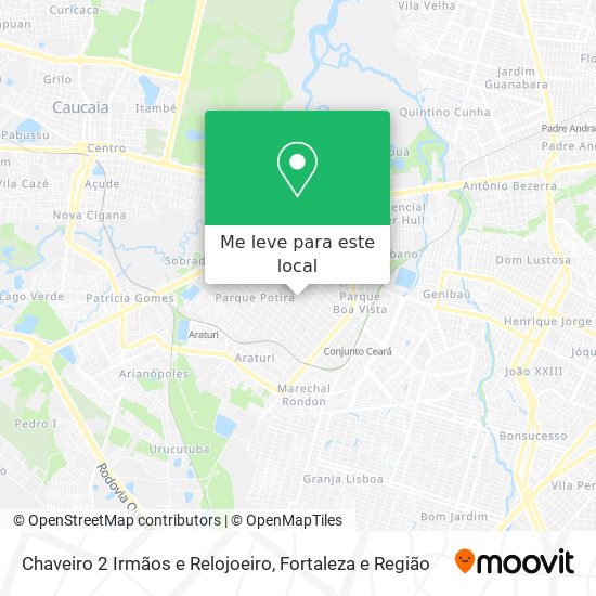 Chaveiro 2 Irmãos e Relojoeiro mapa