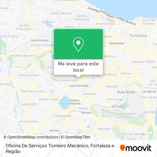 Oficina De Serviços Torneiro Mecânico mapa