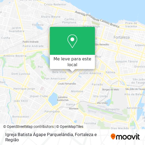 Igreja Batista Ágape Parquelândia mapa