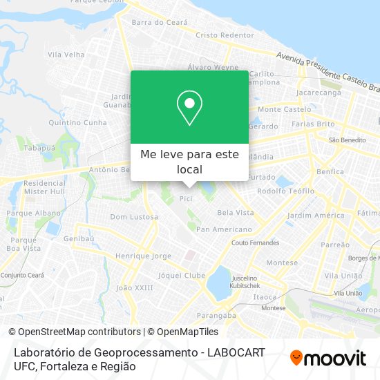 Laboratório de Geoprocessamento - LABOCART UFC mapa