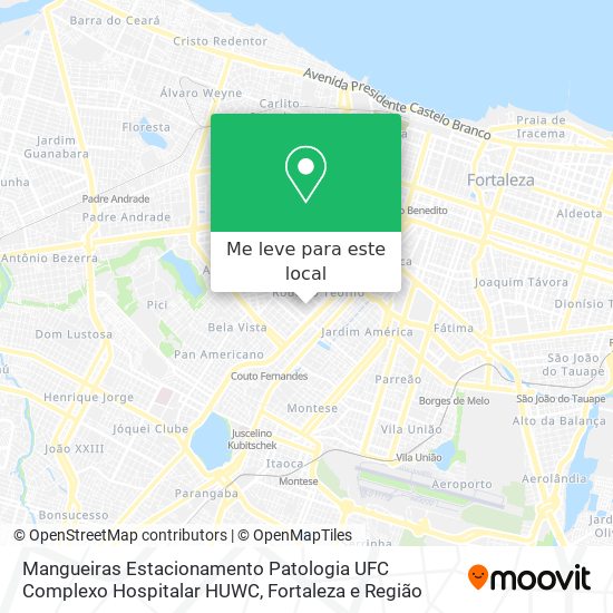 Mangueiras Estacionamento   Patologia UFC Complexo Hospitalar HUWC mapa