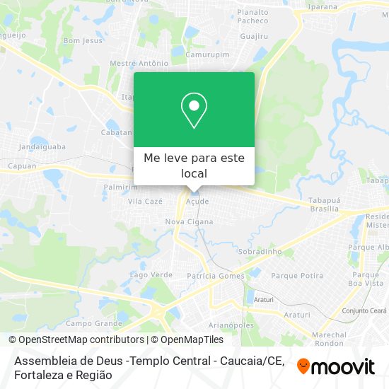 Assembleia de Deus -Templo Central - Caucaia / CE mapa