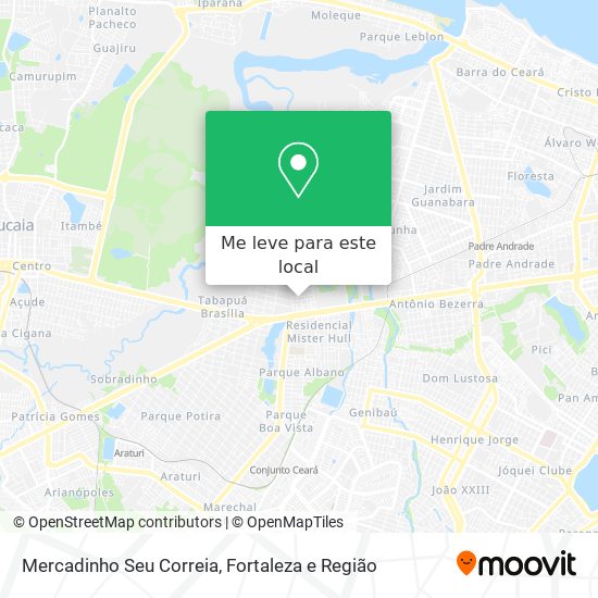 Mercadinho Seu Correia mapa