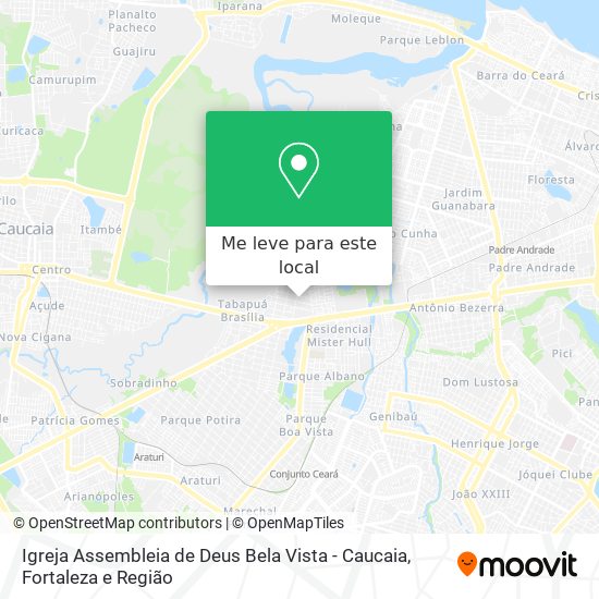 Igreja Assembleia de Deus Bela Vista - Caucaia mapa