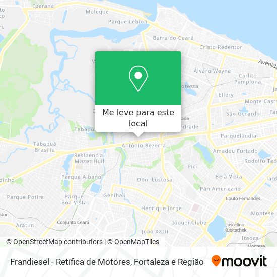 Frandiesel - Retífica de Motores mapa