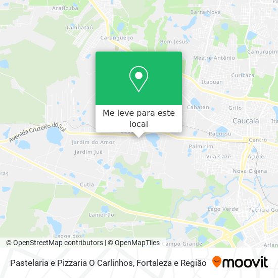 Pastelaria e Pizzaria O Carlinhos mapa