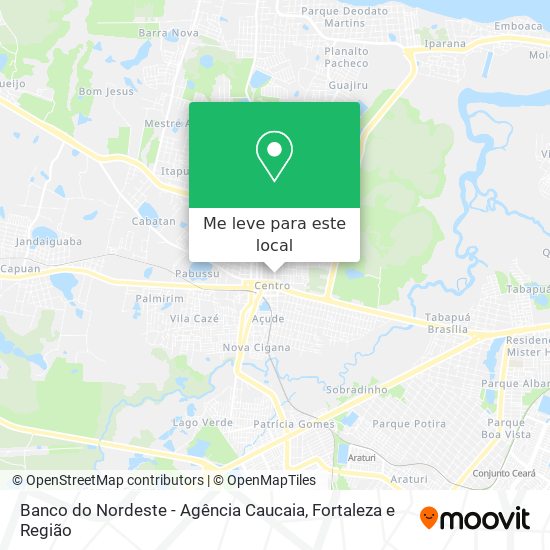 Banco do Nordeste - Agência Caucaia mapa