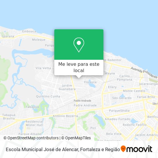 Escola Municipal José de Alencar mapa