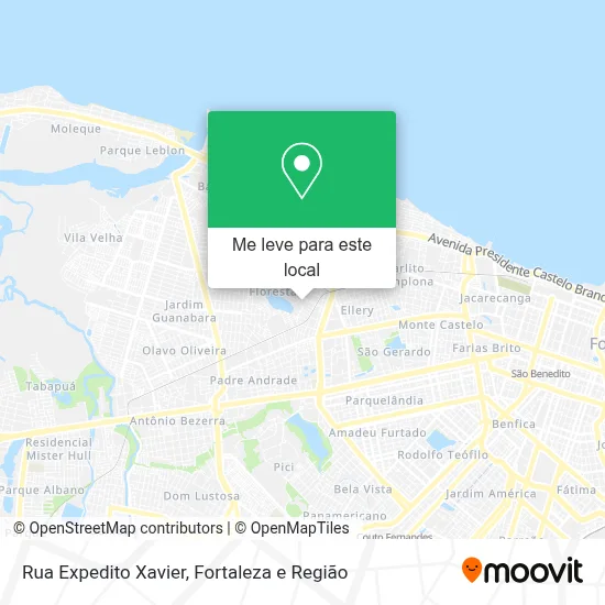Rua Expedito Xavier mapa