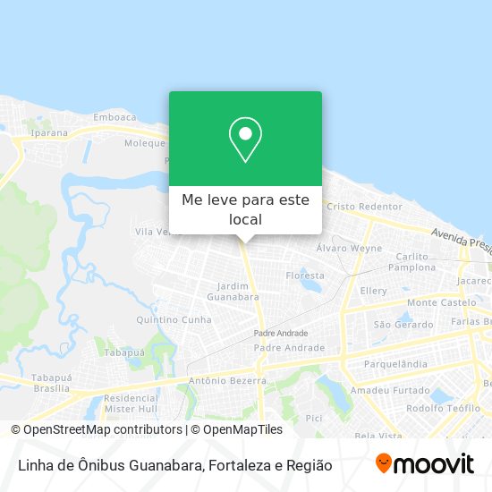 Linha de Ônibus Guanabara mapa