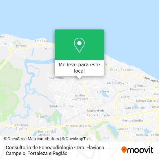 Consultório de Fonoaudiologia - Dra. Flaviana Campelo mapa