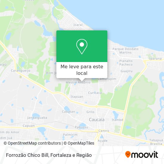 Forrozão Chico Bill mapa